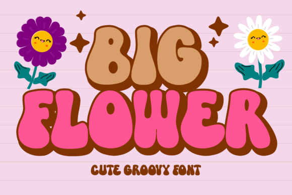 Big Flower Font Adds Retro Charm to Your Designs