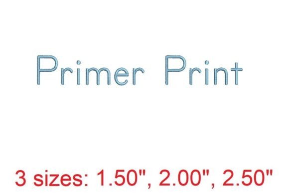 Discover Primer Print Embroidery Font