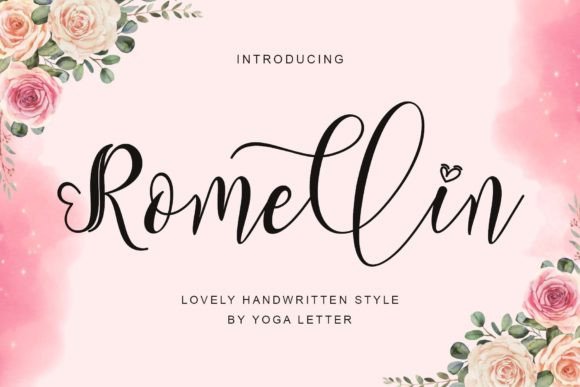 Discover the Beauty of Romellin: A Handwritten Font with Heart Shapes