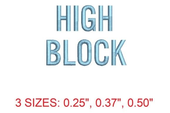 High Block Embroidery Font: Modern Design for Professional Results