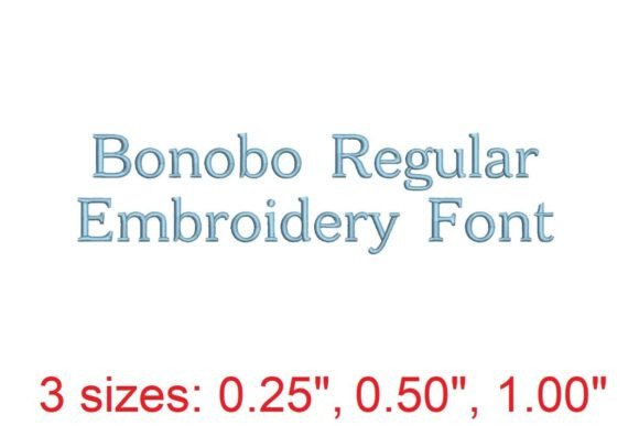 Introducing Bonobo Regular Embroidery Font