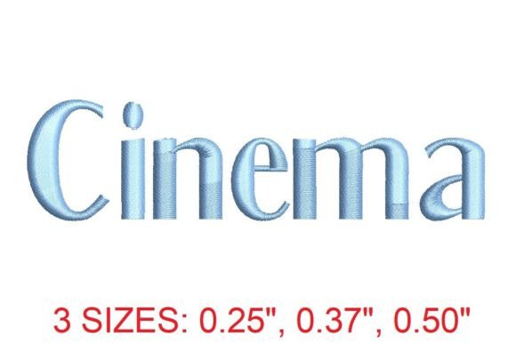 Introducing the Cinema Embroidery Font: A Masterpiece for Creative Projects