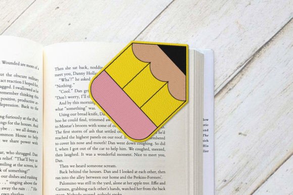 Pencil Corner Bookmark ITH Applique