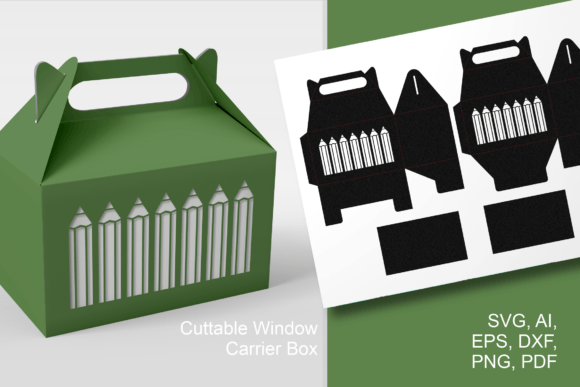 Pencils Window Var 3 Gable Box Template
