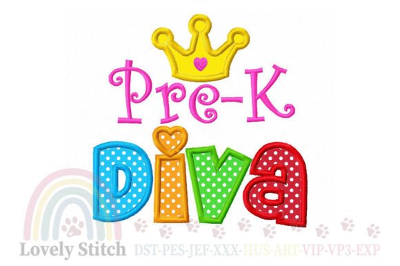Pre-K Diva Back to School Embroidery