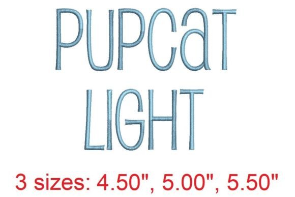 Pupcat Light Embroidery Font: A Versatile Tool for Creative Embroidery