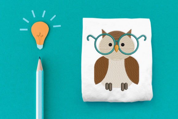 The Studious Owl: A Mini Embroidery Design for Book Lovers and Creatives